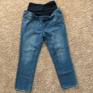 Old Navy Straight maternity jeans with raw edge
